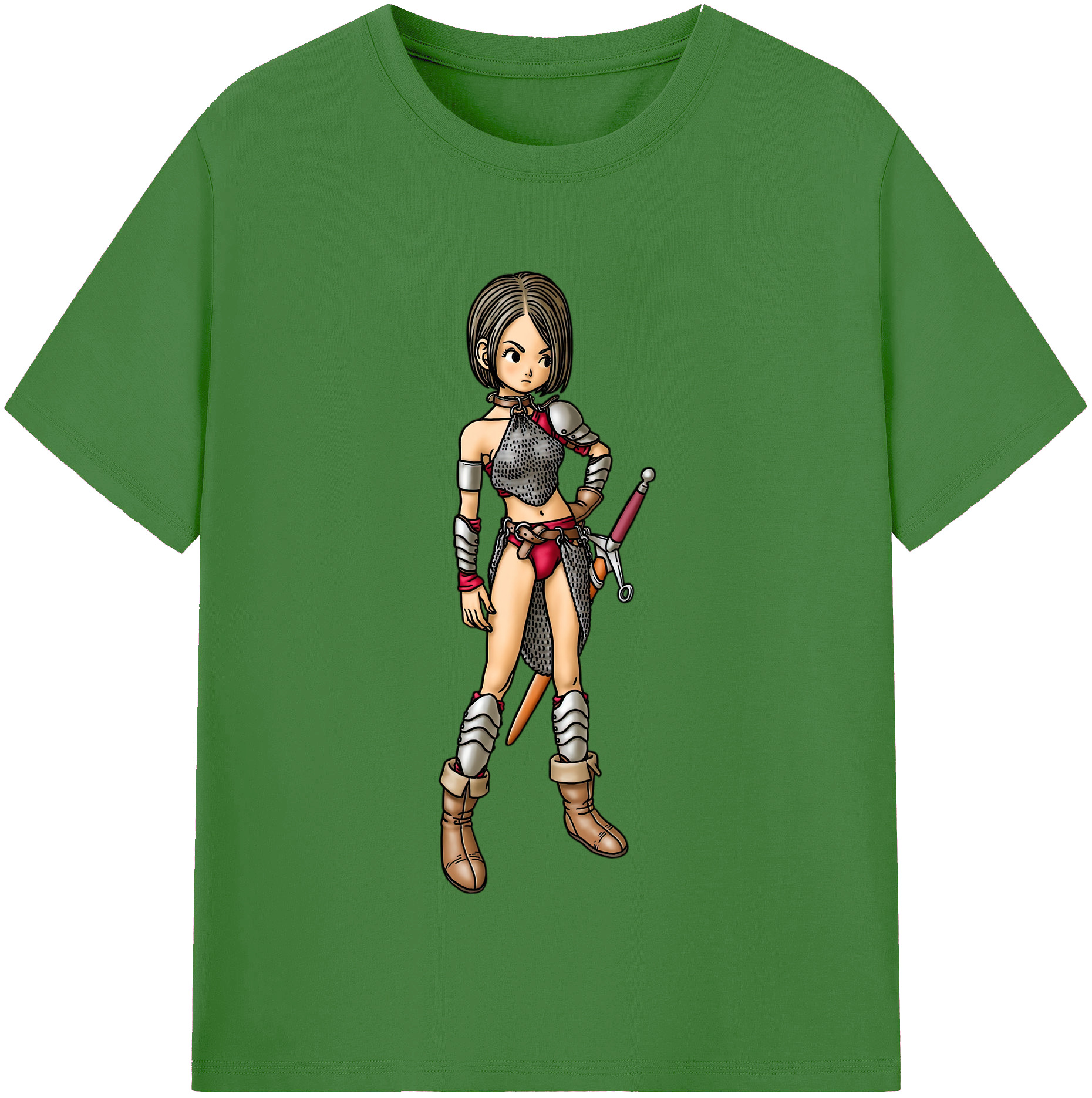 （画像用） ドラゴンクエスト Doragon Kuesuto Dragon Quest レディースカジュアルプリントTシャツ（綿100％）
